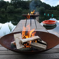 Kit de Camping en acier Corten, grilles en acier, bols de feu décoratifs pour le jardin