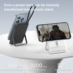 แบตเตอรี่สำรองแบบกึ่งโซลิดสเตต Qi 2.2 25W ความจุ 10000mAh แบบแม่เหล็<span class=keywords><strong>ก</strong></span>พกพา พร้อมสาย USB-C ชาร์จเร็<span class=keywords><strong>ว</strong></span>แบบไร้สาย แท่น<span class=keywords><strong>ว</strong></span>างโลหะ - Product Image 5