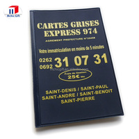 Logo personnalisé PVC 3 titulaire de permis de conduire pliant porte-document d'immatriculation de voiture porte-monnaie en papier auto