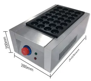 Mesin Makanan Ringan, 28 Buah Pembuat Takoyaki Gaya Bola Mesin Pembuat Pan Takoyaki