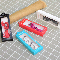 Boîte d'emballage personnalisée avec logo imprimé et fenêtre transparente pour câble de charge d'écouteurs, câble de données, chargeur, câble USB