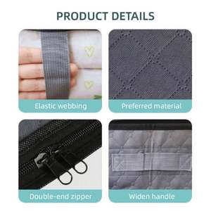 Large Capacity Non-Woven Fabric Underbed Storage Bags <b>Foldable</b> Clothes Comforters Blankets Under <b>Bed</b> Bag with Reinforced Handles - Product Image 4