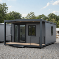 Maison pliable en conteneur maritime de 20 pieds, préfabriquée, prête à vivre, mobile, pour usage hôtelier, structure en acier, insonorisée, étanche