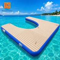 Plateforme flottante gonflable en PVC Drop Stitch pour bateaux, quai pour jet ski, pour piscine, lac, océan, sports et divertissements