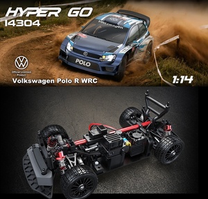 MJX 하이퍼 고 1:14 스케일 14304 폴로 <span class=keywords><strong>R</strong></span> WRC 4WD RC 랠리 자동차 경주 트럭 차량 금속 섀시 브러시리스 모터 G3 자이로 Led 조명 - Product Image 2
