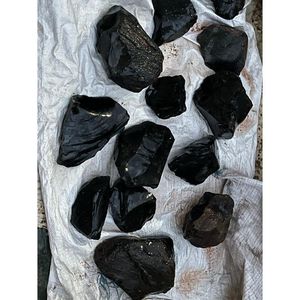 Wholesale High Quality Gemstones <b>Black</b> <b>Obsidian</b> Rough Gemstones Best Color and Quality <b>Obsidian</b> Gemstones - Product Image 1