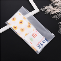 Sac d'emballage pour vêtements en plastique PE/EVA transparent givré avec fermeture éclair personnalisée