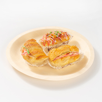 Plateau alimentaire rond en bambou, assiettes en feuilles de palmier, vaisselle écologique, biodégradable, jetable et compostable pour les fêtes