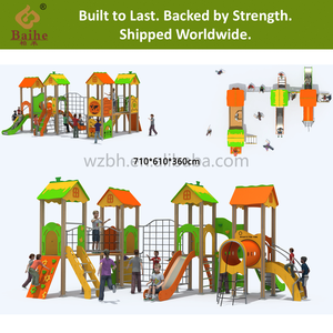 Baihe vòng ống loạt Chất lượng cao Toddler bên ngoài sân chơi ngoài trời với slide và leo núi fordaycare sân sau vườn - Product Image 4