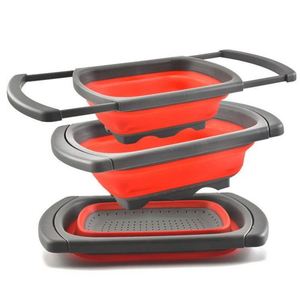 Cesta Coladora Rectangular Plegable para Verduras y Frutas con Asa Extensible, Venta al por Mayor Directa de Fábrica - Product Image 5
