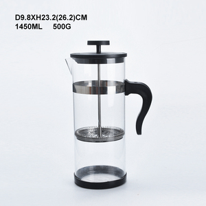 Cafetera a presión francesa de vidrio, 4 tazas de <span class=keywords><strong>1000</strong></span> <span class=keywords><strong>ml</strong></span> (34 oz.), émbolo para té, hojas de té sueltas o café, color negro - Product Image 3