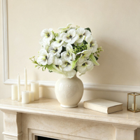 Bouquet de fleurs artificielles en soie de 47 cm, idéal pour les fleuristes, la décoration de jardins et les arrangements floraux extérieurs (vente en gros)