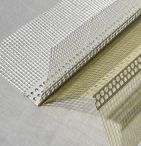 Profilé d'angle en PVC haute rigidité avec treillis en fibre de verre - Renfort d'angle de mur en plaques de plâtre pré-treillisé, anti-fissures, en plastique - Product Image 5