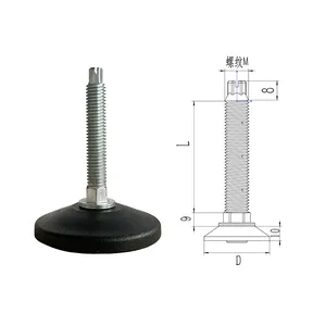 High Quality Carbon Steel Galvanized Machine Leveling Feet For Furniture And Exhibition Customized Screw