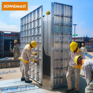 SONGMAO 300S Panel Penutup Jendela Besi Beton Korea Sistem Bekisting Aluminium Dapat Dipakai Ulang untuk Bangunan