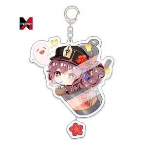 XM jeu Raiden Shogun Tartaglia <span class=keywords><strong>Morax</strong></span> HUTAO XIAO Scaramouche porte-clés pendentif dessin animé Genshined Impact acrylique porte-clés - Product Image 2