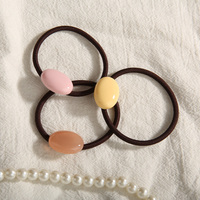 Chouchous géométriques ovales en acrylique, élastiques pour cheveux, attaches pour queue de cheval, bandeaux, cordes et accessoires pour filles et femmes