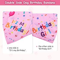 Kit de fournitures pour fête d'anniversaire de chien, bandana réglable et chapeau festif avec des chiffres pour toutes les tailles de chiens/