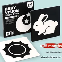 Éducation précoce suivi des couleurs cartes de tirage cartes de Stimulation visuelle noir blanc pour nouveau-nés bébés nourrissons jouets éducatifs