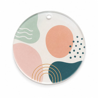 Porte-clés en acrylique transparent personnalisé, forme et épaisseur sur mesure, breloque imprimée personnalisée avec trou pré-percé