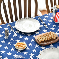 Nappe de table moderne personnalisable Horaldaily 4 juillet 60x84 pouces, écologique, tissée, à motifs floraux, imperméable, patriotique américaine, pour fête