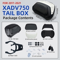 Boîtes de rangement arrière pour moto OEM, capacité de 50L, grande capacité, coffre de toit pour Honda XADV-750, accessoire de moto pour la mise à niveau et la modification