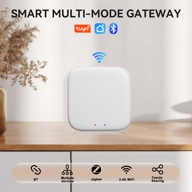 Zigbee BT TUYA APP Rechargeable Wireless Programmable Data Collection Long Range Smart Home Devices Smart Ble WIFI IoT Gateway