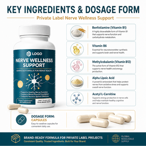 Suplemento <span class=keywords><strong>para</strong></span> la Salud Nerviosa con Fórmula Personalizada, Marca Privada, Fabricación por Contrato de Marca Blanca, Cápsulas de Ácido Alfa Lipoico (ALA) - Product Image 3