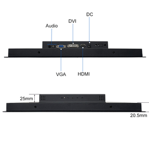 Moniteur industriel à écran carré tactile intégré en métal de 15 pouces avec écran tactile Moniteur HD mural VESA - Product Image 4