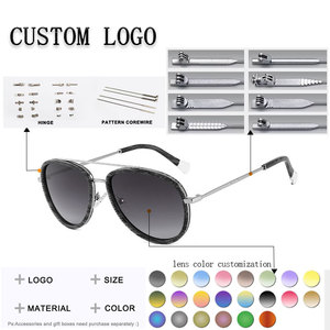 Gafas de Sol Ovaladas de Piloto con Montura Completa, Lentes Azules Degradados, Unisex, 100% Protección UV, para Uso en Exteriores, para Adultos - Product Image 2