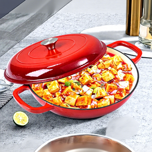 Cocotte hollandaise en acier épais de qualité supérieure, ensemble de casseroles émaillées résistantes à la rouille, casseroles en acier durables pour la cuisson - Product Image 1