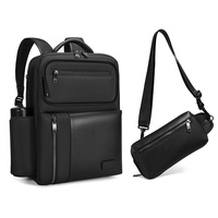 Nouveau sac à dos pour ordinateur portable pour homme, style Oxford, pour les voyages d'affaires, design respirant et imperméable, double compartiment, sangles à coussin d'air, doublure en nylon