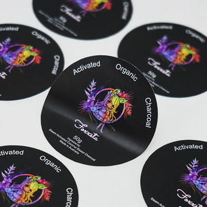 Custom Round Adhesive Waterproof Synthetic Paper Bottle <b>Label</b>, Roll logo <b>Label</b> Sticker Printing - Product Image 1