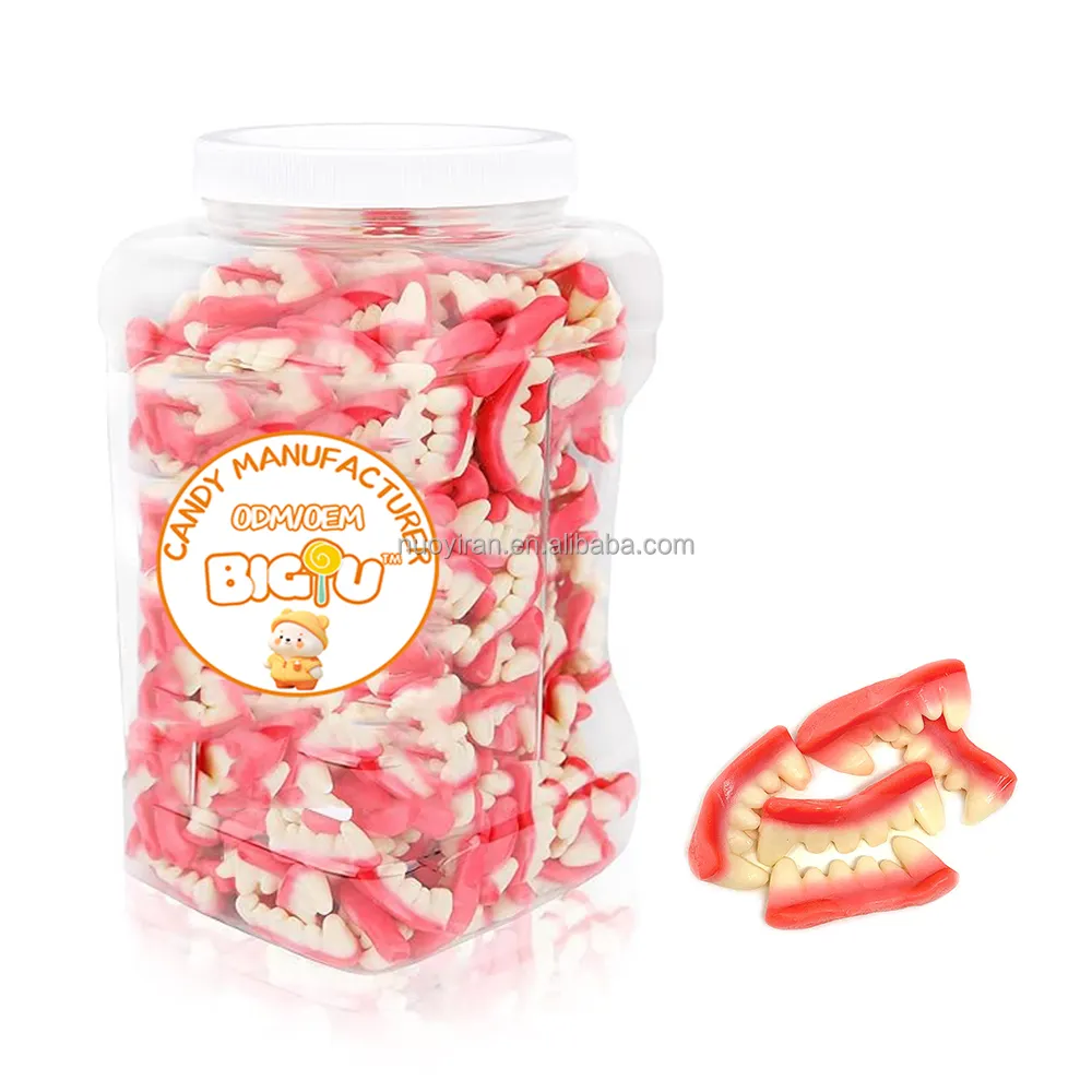 Candy factory wholesale bulk New style tooth shaped gummy candies sweet unique jelly gummy candy