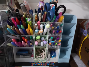 Organizer da Scrivania in Plastica, Portapenne e Portamatite, Contenitore per Cancelleria da Ufficio - Product Image 4