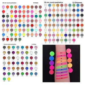 No MOQ Private Label Neon Eyeshadow Pigment Pallet Custom Eyeshadow Palette Packaging