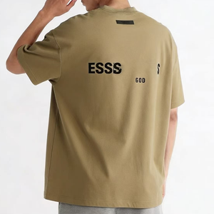 T-shirt tendance en coton ample, texture confortable et durable pour jeunes hommes - Product Image 2