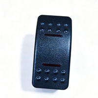 Interrupteur à bascule étanche et anti-poussière DC12V24V DPDT ON-OFF-ON 7P avec couvercle noir et double éclairage rouge pour la modification de camions, bateaux et embarcations marines