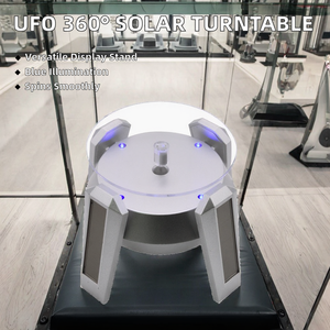 Пластиковая вращающаяся подставка для демонстрации товаров UFO с синей подсветкой, 360 градусов - Product Image 2