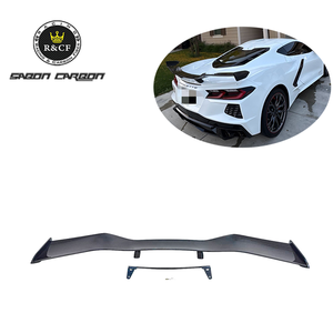 Z06 Style <strong>Carbon</strong> <strong>Fiber</strong> Rear <strong>Spoiler</strong> for Chevrolet Corvette C8 Z51 Z07 Stingray 2020 to 2024 High Wing - Product Image 1
