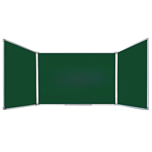 <span class=keywords><strong>Pizarra</strong></span> verde <span class=keywords><strong>plegable</strong></span> con marco de aluminio Paneles de escritura múltiples para aula y Centro de Capacitación Optimización del espacio - Product Image 1