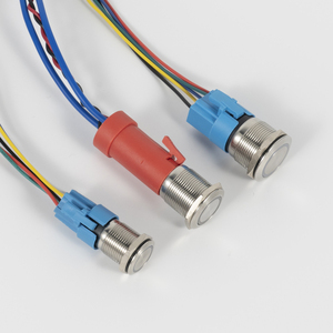 Bouton poussoir d'arrêt d'urgence en métal 12mm 16mm 19mm 22mm 25mm IP65 à verrouillage pour la sécurité des machines - Product Image 1