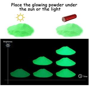 OEM karanlıkta kızdırma cadılar bayramı tırnak sanat tozu DIY Pigment kozmetik ışıldayan Pigment tırnak dekorasyon - Product Image 3