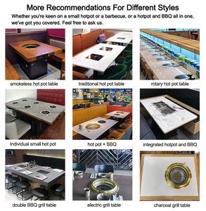 <span class=keywords><strong>Table</strong></span> de <span class=keywords><strong>barbecue</strong></span> électrique coréenne personnalisable pour le <span class=keywords><strong>restaurant</strong></span> et l'hôtel pour Yakiniku et Hotpot Matériau métallique durable - Product Image 6