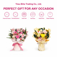 Kotak Hadiah Hari Ibu Romantis Alami Buatan Tangan BH Buket Besar Mawar Pink Awet Siap Diberikan & Mewah