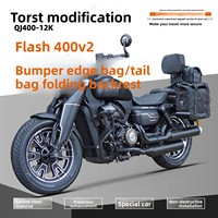 Nouveaux accessoires moto : Pare-chocs, dossier pliable, sacoche latérale en toile, sacoche de coffre arrière, barre de protection anti-chute pour Qianjiang Flash 400V2