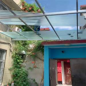 Teja vidriada de plástico ondulado de policarbonato transparente moderno Hojas de techo corrugadas galvanizadas transparentes de fibra de vidrio Hotel - Product Image 4