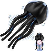 Méduse gland formateur Silicone étanche 10 Modes de Vibration sensation tactile réelle gland Stimulation exercice masturbateur