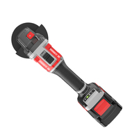 Meuleuse d'angle sans balais à batterie lithium haute puissance, longue durée de vie, rechargeable, avec deux batteries et un chargeur