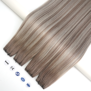 Extensions <span class=keywords><strong>de</strong></span> <span class=keywords><strong>cheveux</strong></span> humains Genius Wefts, <span class=keywords><strong>nouvelle</strong></span> tresse invisible à cuticules alignées, fabriquées à la main, qualité russe, vente en gros Lanxun - Product Image 4